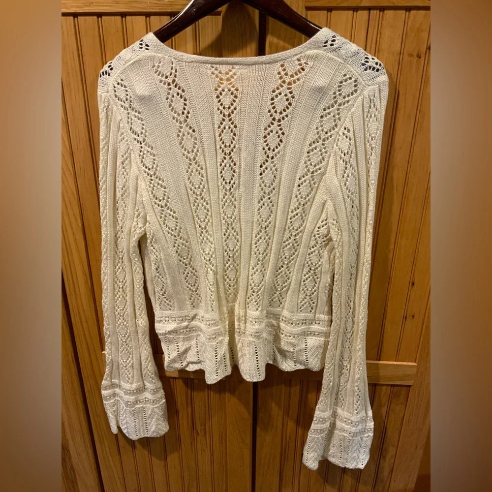 Chic Cream Lace Cardigan - Picture 3 of 3
